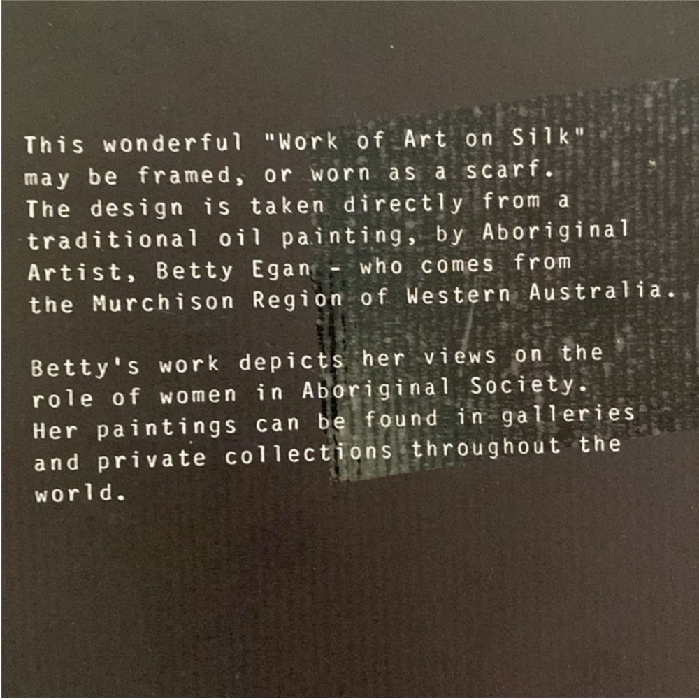 Oroton Silk Scarf Australian Collection Silk Scarf Design by Betty Egan New - Picture 8 of 8